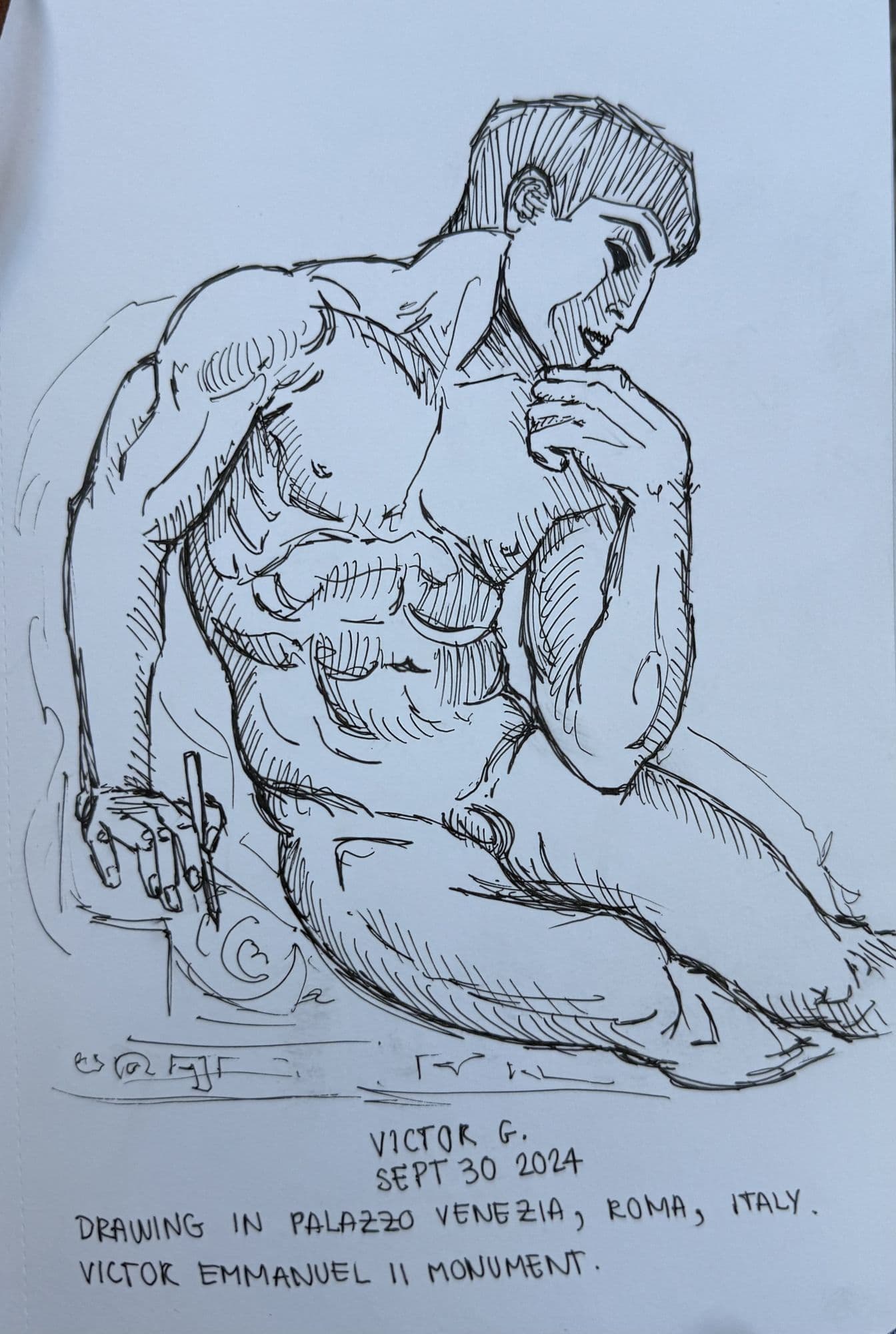 figure study in italy from museum